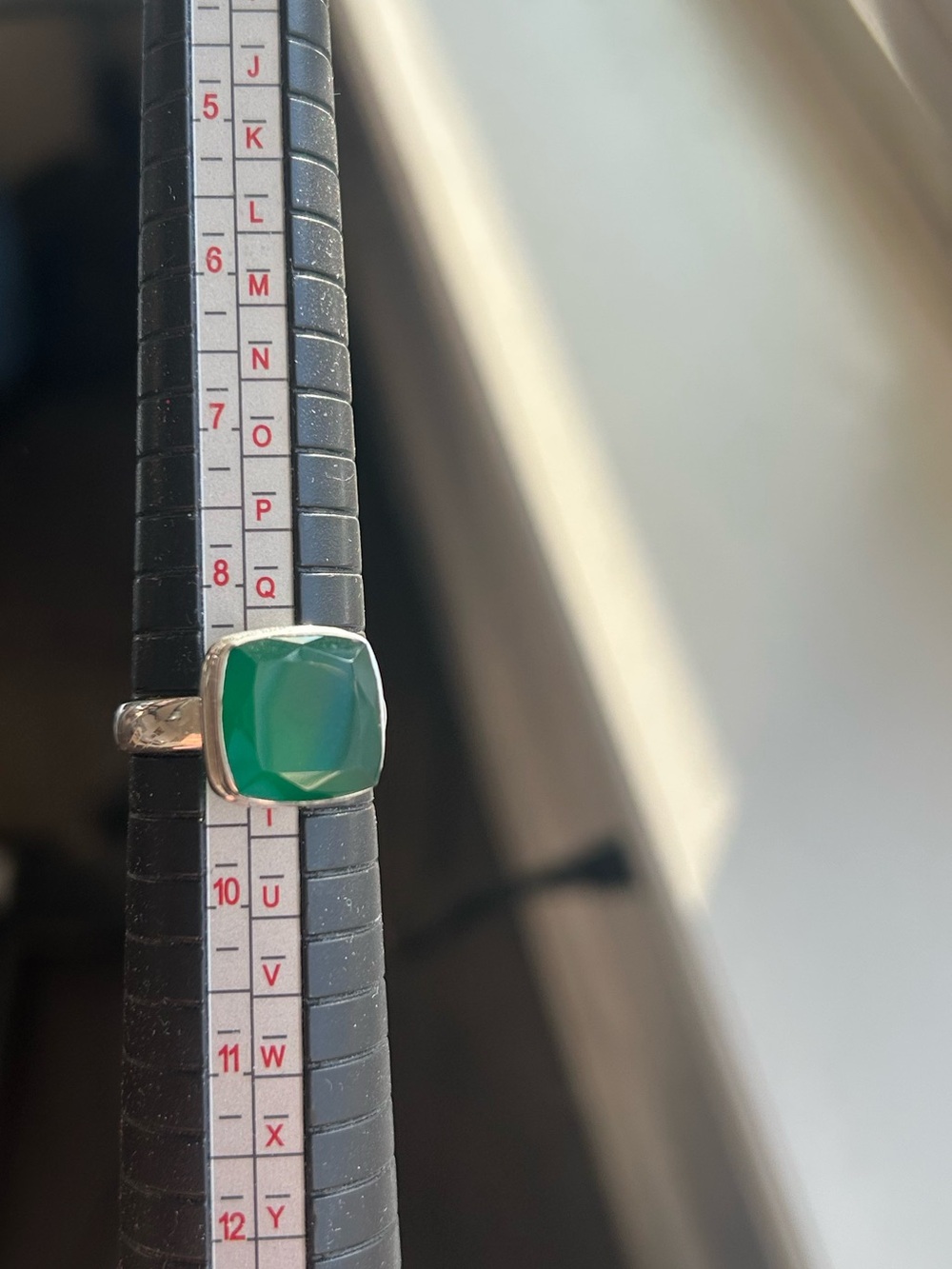 Sterling Silver Green Onyx Ring